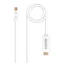 Nanocable Cable conversor Mini DP a HDMI, 5 m, Blanco
